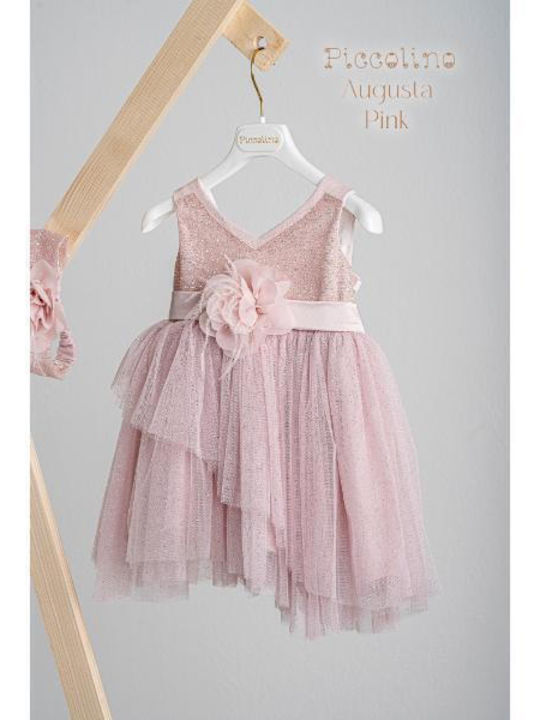 Piccolino Augusta Pink Φόρεμα Βάπτισης