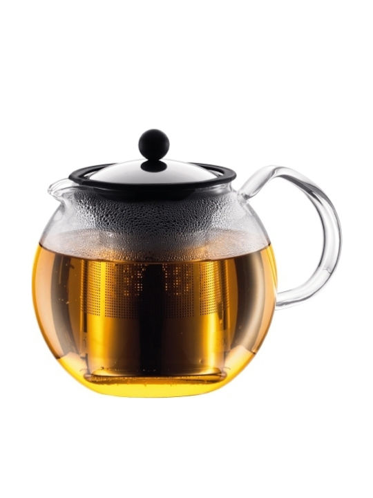 Bodum Assam Ceainic cu Filtru Sticlă Transparent 1000ml