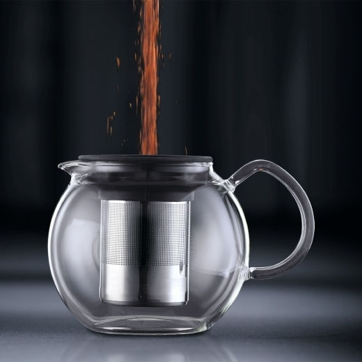 Bodum Assam Τσαγιέρα με Φίλτρο Γυάλινη Διάφανη 1000ml