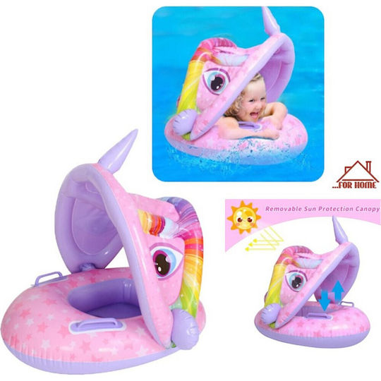 Kids' Swim Ring Unicorn Purple-Pink Shade 70cm 4epx99