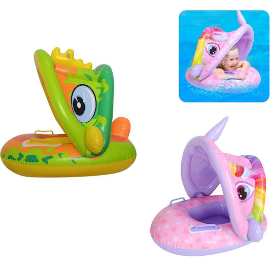 Kids' Swim Ring Unicorn Purple-Pink Shade 70cm 4epx99