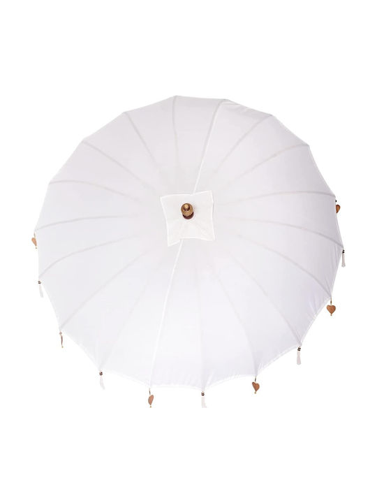 Runder Holz-Garten- und Terrassen-Sonnenschirm Beige F2.5xY2.49m