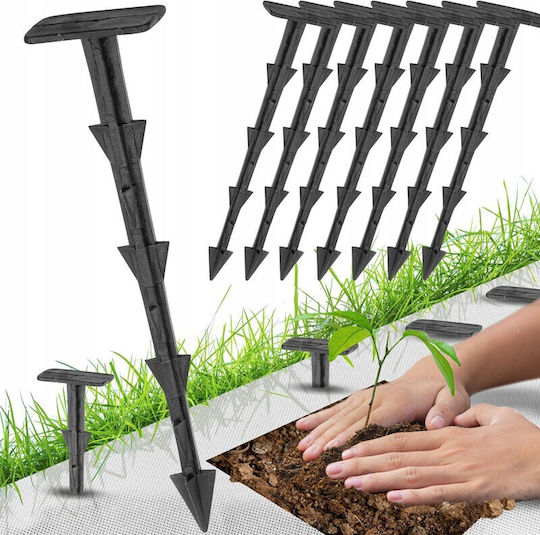 Cuie Fixare Folie Paturi De Grădină Seră Lungime 15 Cm Negru