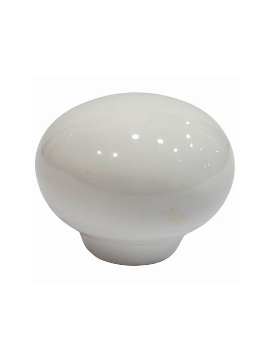 Premier Antique Knob Furniture made of Porcelain White 31mm (Center Distance 31mm) 11999-000-ARG1 1pcs