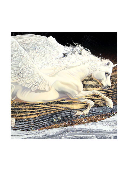 Wall Painting 80x40 with Embossed Strass Frame Keskor 24080-11