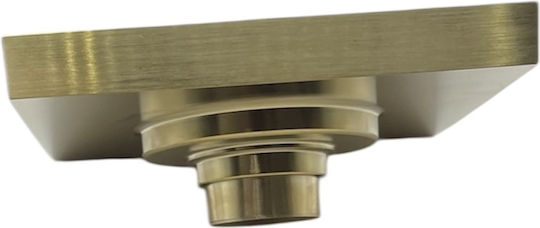 Naron Kupfer Siphon Boden mit Größe 15x15cm Gold