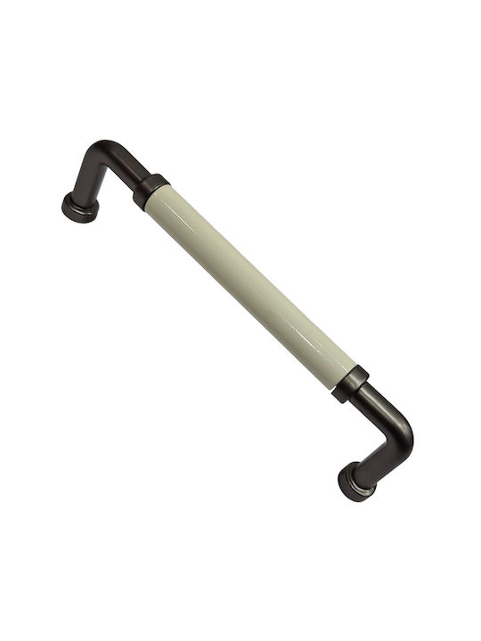 Premier Handle Furniture made of Porcelain & Zamak & Metallic Black 142mm (Center Distance 128mm) 11994-128-BRZ1 1pcs