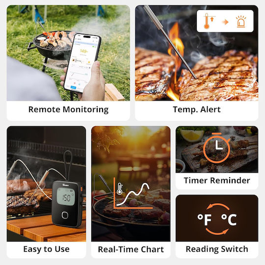 Sonoff Digital BBQ Thermometer with Probe and Bluetooth +20°C / +20°C