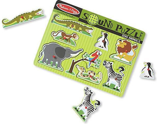 Kinder Steckpuzzle Sound Puzzle - Zoo Animals für 2+ Jahre 8pcs Melissa & Doug