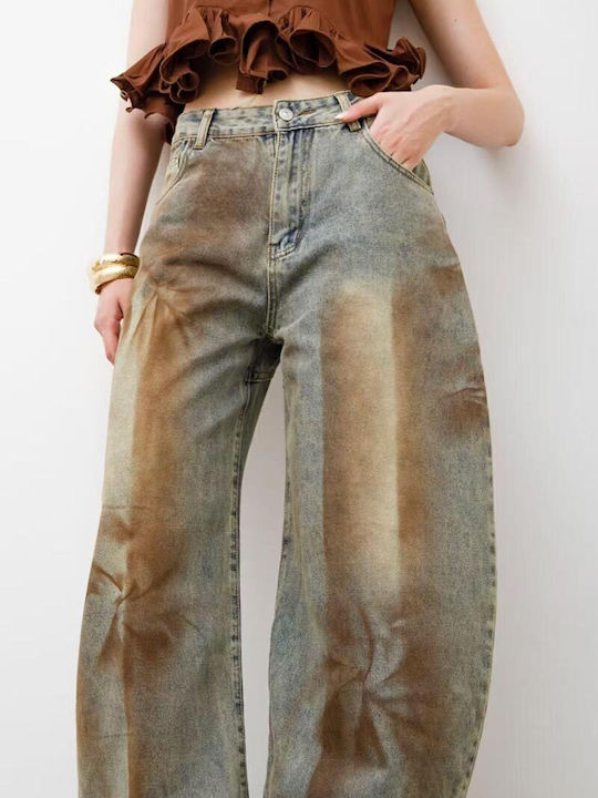 Γυναικείο Jean Παντελόνι σε Relaxed Εφαρμογή Denim Blue