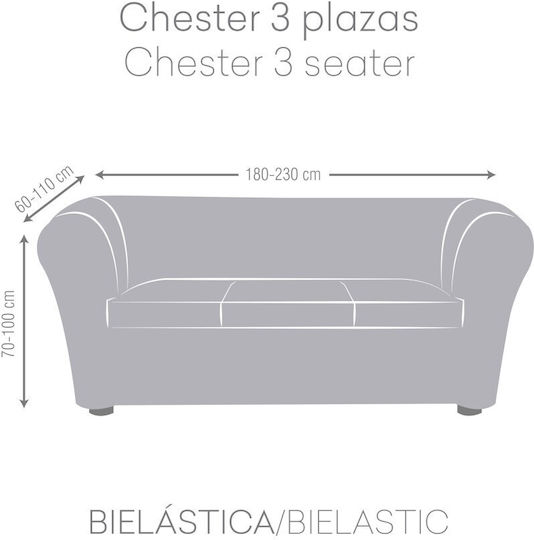 Eysa Elastische Abdeckung für Dreisitziges Sofa C/01 Beige 1Stück F739171C