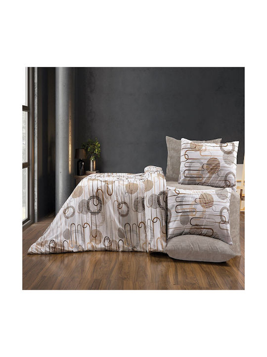 Μαξιλαροθήκη με Φάσα White-mocha 50x70εκ.