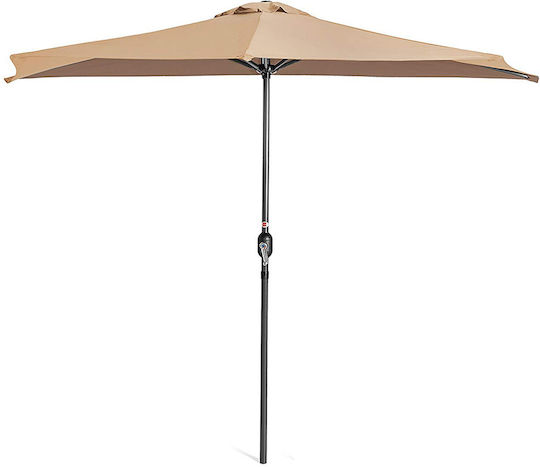 Garten & Terrassen Sonnenschirm Bodenständer Aluminium Beige mit Ständer 1.37x1.37m