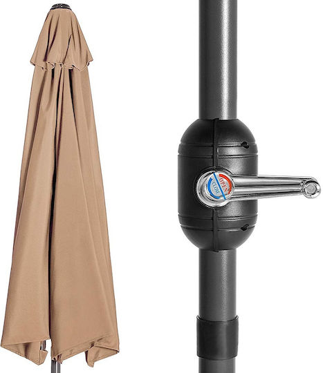 Hanging Aluminum Beige Parasol 1.37x1.37m