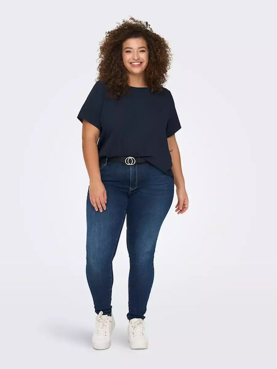 Women's Blouse Short Sleeve Indigo