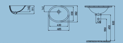 Creavit TP211 Υποκαθήμενος Νιπτήρας Πορσελάνης 43x33x19.1cm Λευκός