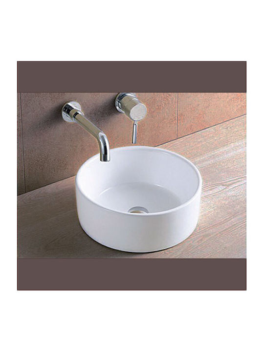 KLP Hola Countertop Sink Porcelain 40x40x16cm White