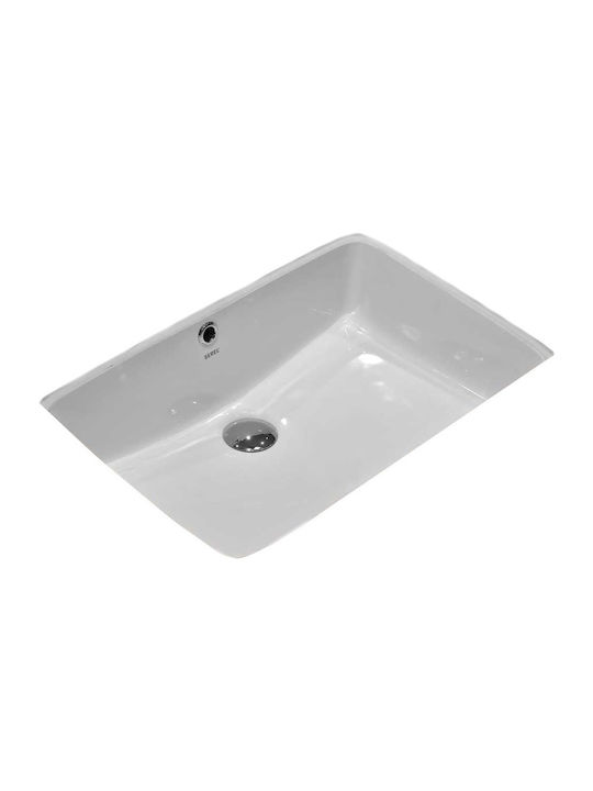 Serel Countertop Sink Porcelain 56x37.5cm White