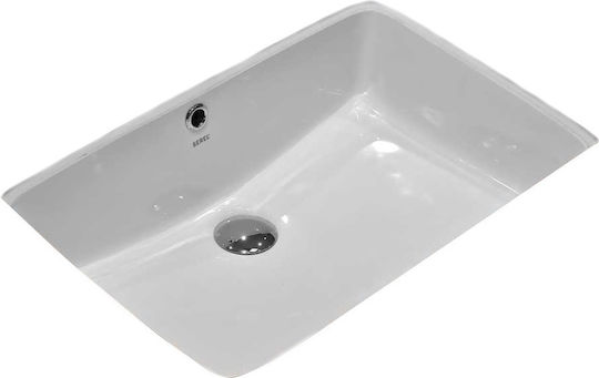 Serel Countertop Sink Porcelain 56x37.5cm White