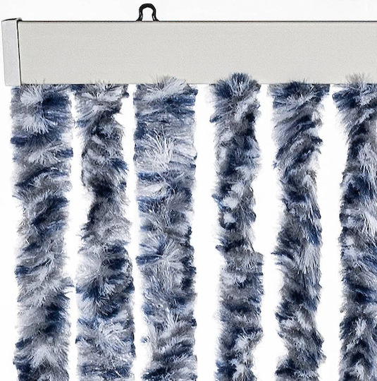 vidaXL 56 x 185 cm aus Chenille Türvorhang Blau 56x185cm 284273