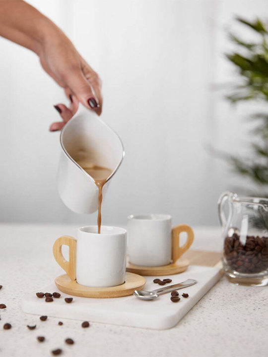 InTheBox Set Tassen Espresso aus Porzellan Weiß 6Stück