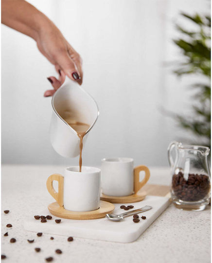 InTheBox Set Căni Espresso Din porțelan Albe 6buc