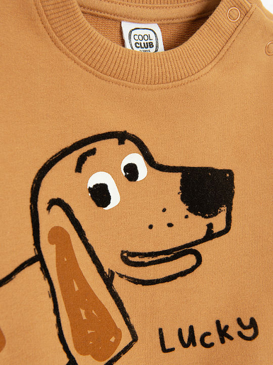 Kids Sweatshirt Brown Lucky Boy