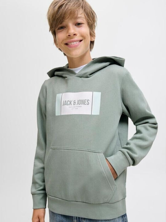 Kids Sweatshirt with Hood and Pockets Green