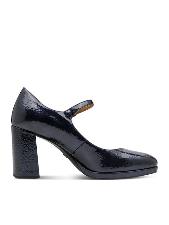 Pumps mit Riemchen Blau