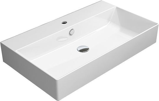 GSI Kube-X Countertop Sink Porcelain 80x47x16cm White
