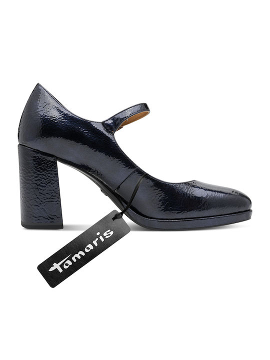 Pumps mit Riemchen Blau