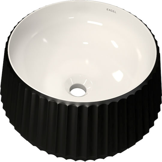 Soncera Roma Επικαθήμενος Νιπτήρας Πορσελάνης 42x42x13cm Γκρι
