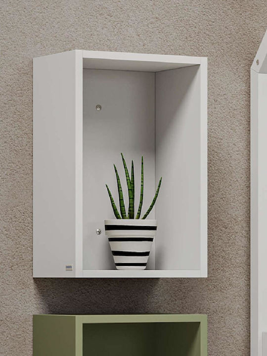 Детски Рафт За Стена Бял 60x30x36см