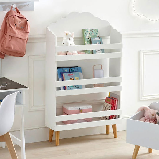 Kids Shelves Cloud Floor White 58x18x100cm