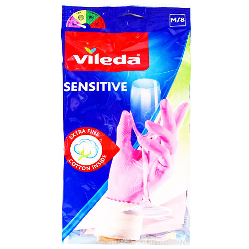 Vileda Oven Gloves Sensitive Plastic Medium Pink 1pcs