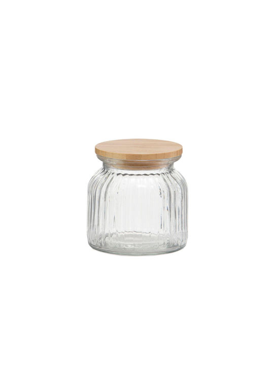 Andrea House Allgemeine Verwendung Glasvase mit Deckel Transparent 600ml 1Stück