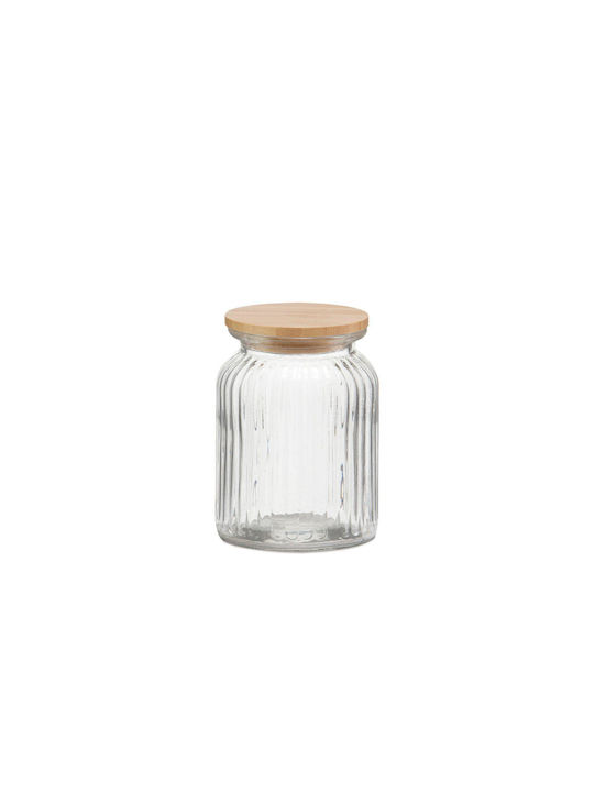 Andrea House Allgemeine Verwendung Glasvase mit Deckel Transparent 1000ml 1Stück