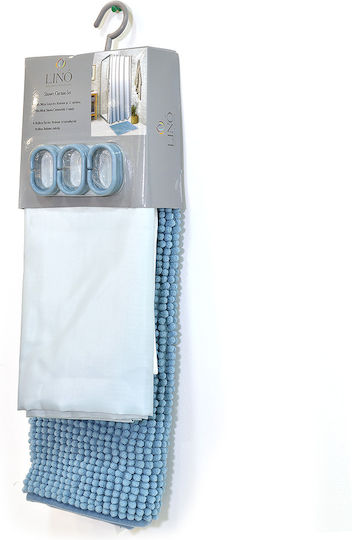 Lino Home Nombre Perdea de Baie 180x200cm Cerul