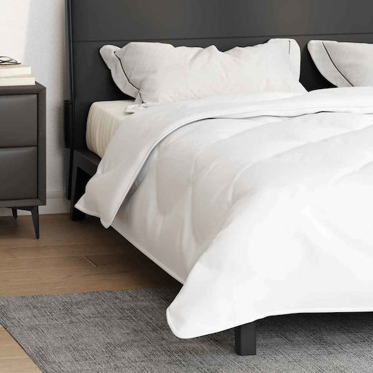 vidaXL King Size Decke 260x220cm Weiß