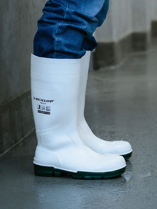 Dunlop Γαλότσες Εργασίας Λευκές
