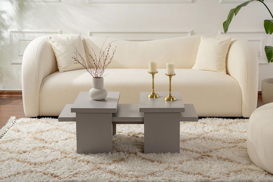 Rectangular Central Coffee Table Sanctuary Wooden Gray W110xD45xH41.5cm