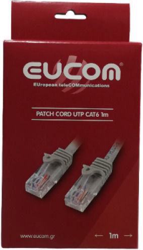 Eucom U/UTP Cat.6 (Gigabit) Cablu De Rețea Ethernet 1m Gri