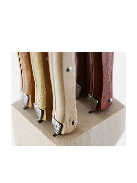 Andre Verdier Laguiole Debutant Country Set mit Rostfreiem Stahl Messer mit Sockel 12cm 6 Stück
