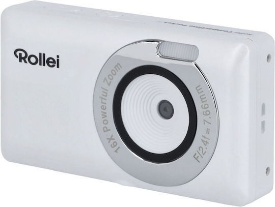 Rollei Compactline Pocket Compact Φωτογραφική Μηχανή 50MP με Οθόνη 2.4" και Ανάλυση Video 2688 x 1520 pixels Λευκή