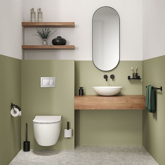 TIGER Wall Mounted Bathroom Shelf Metallic 18x10.1x5cm Black