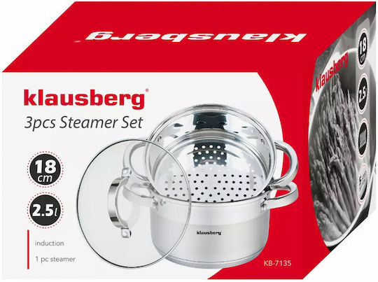 Klausberg Deep Stainless Steel Pot 2.5lt / 18cm