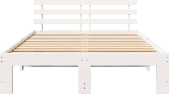 Pat pentru Copii Clasic Semi Dublu Μασίφ ξύλο πεύκου pentru Saltea 120x190cm