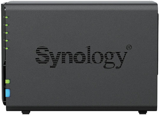 Synology DiskStation DS225+ NAS Tower με 2 θέσεις για HDD/SSD και 2 θύρες Ethernet