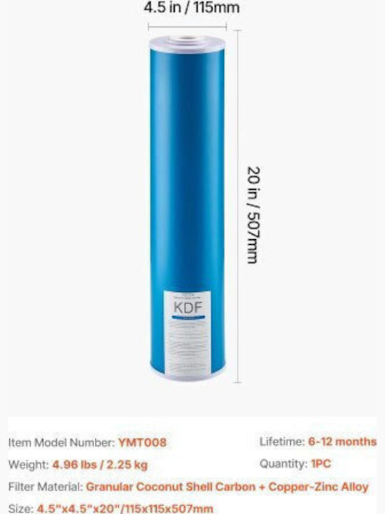 Vevor Filtru de Apă de Înlocuire 20"