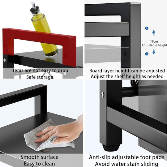 Metall-Mikrowellen-Organizer-Regal